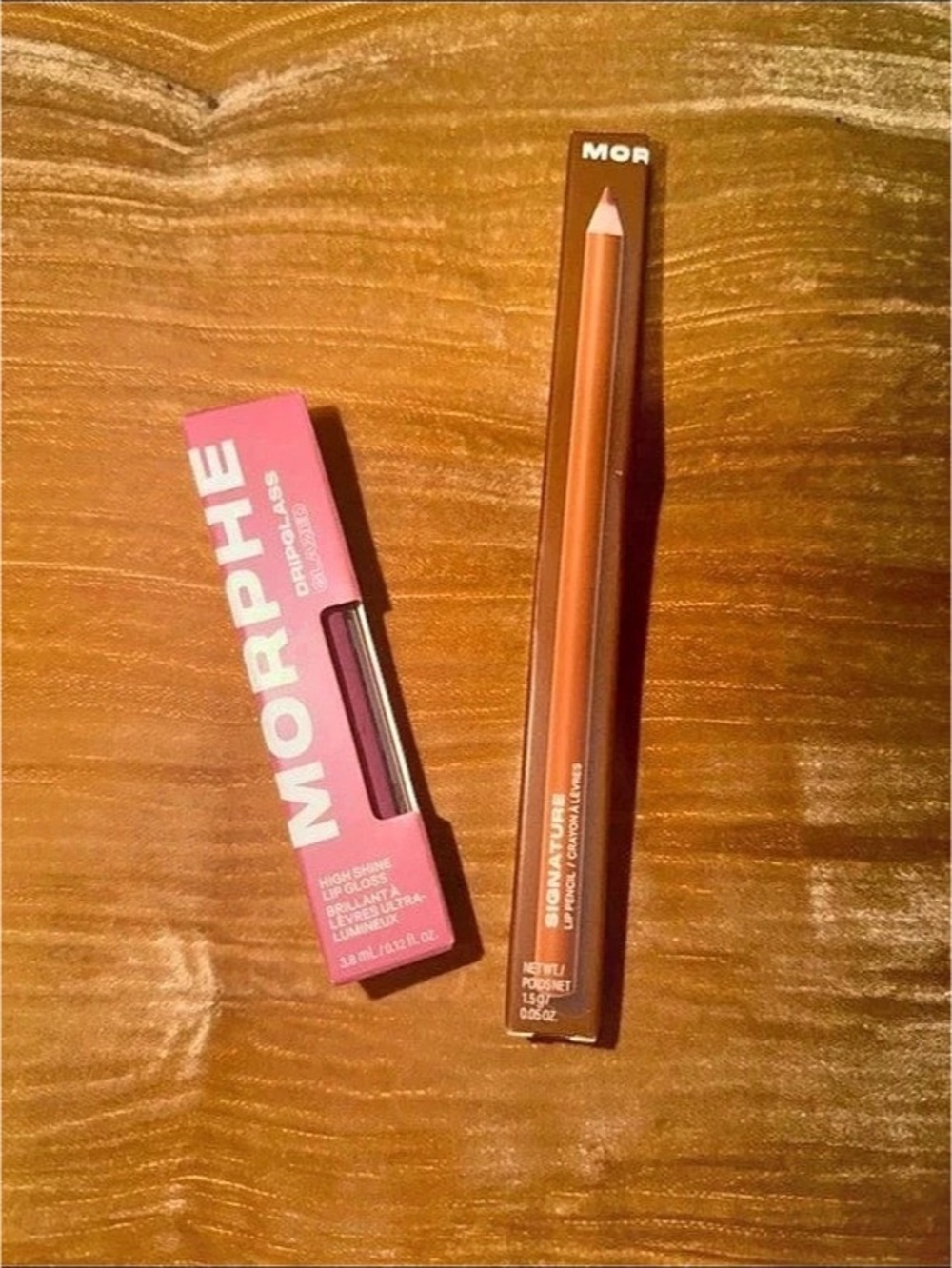 MORPHE Signature Lip Pencil and Dripglass Crystal Super Shine Lip Gloss &